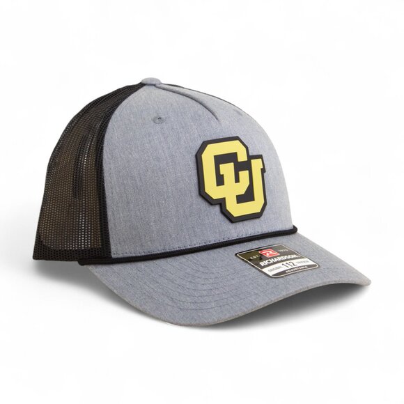 Colorado Buffaloes CU Gold 3D Snapback Trucker Rope Hat- Heather Grey/ Black - Picture 1 of 3